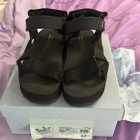 Prada Black Sandals - Picture 1 of 8